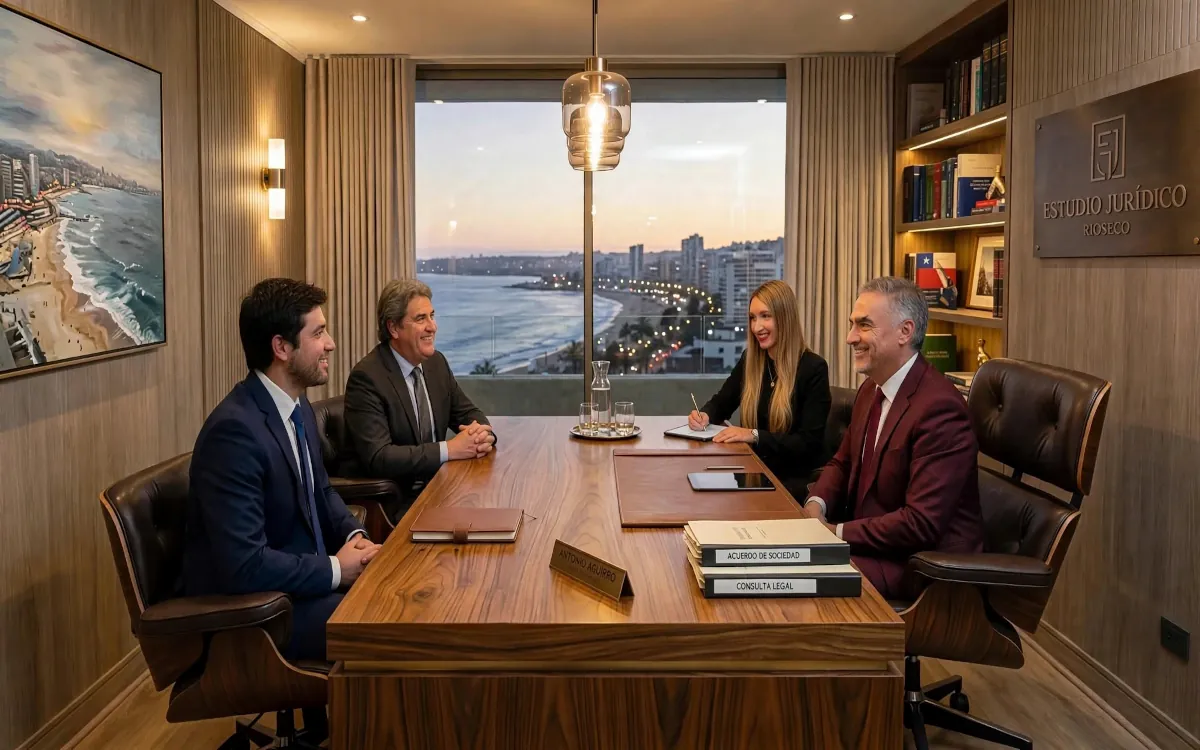 Oficina del Centro Jurídico Rioseco Abogados en Arlegui 645, Viña del Mar